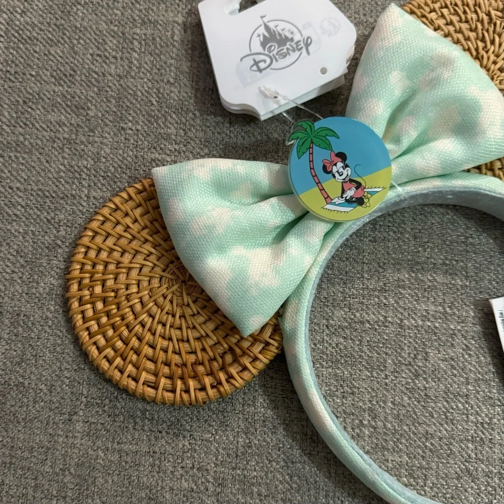 Disney Parks Loungefly Mickey and Minnie Summer At The Beach Backpack and Ears - Picture 3 of 11